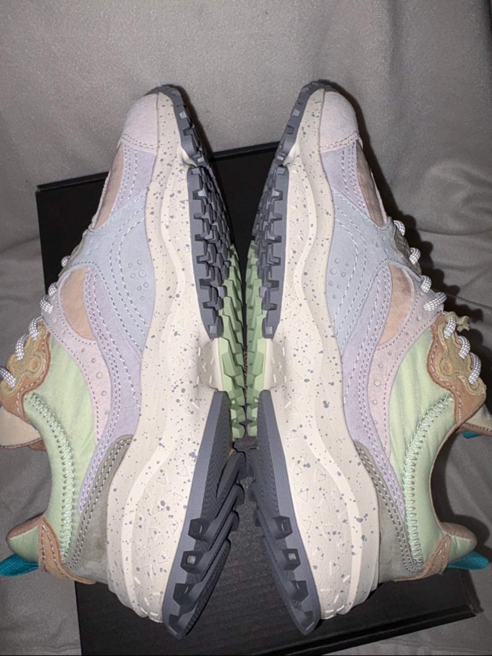 NWT Flower Mountain WAVE WOMAN Suede and fabric sneakers - Light pink-Lilac - Picture 14 of 16